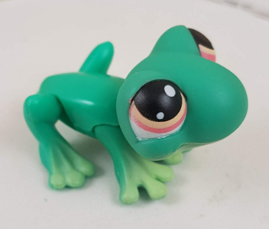 Littlest Pet Shop Green Frog 236 W Red Eyes Authentic MAY8J