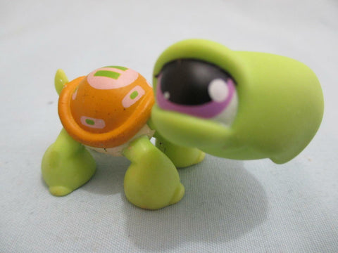 LIKE NEW Littlest Pet Shop Turtle 350 Orange Purple Shell Authentic LPS Mar22J