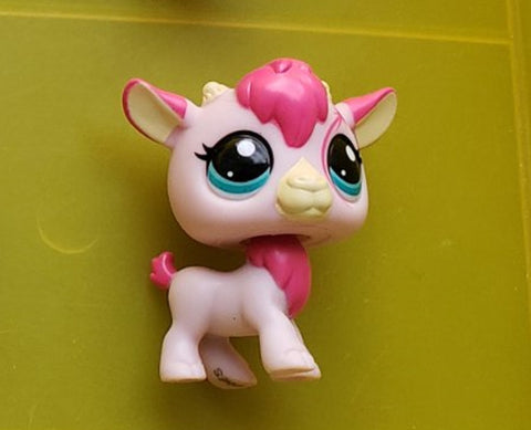 LIKE NEW Littlest Pet Shop G7 Pink Goat 84 Authentic LPS Dec4ni