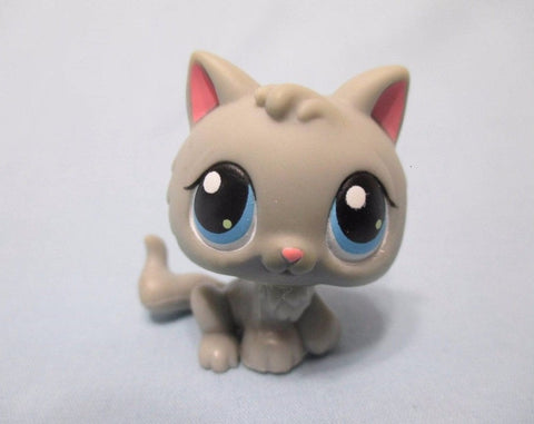 Littlest Pet Shop Cat Baby Kitten 66 Gray With Blue Eyes Authentic Lps Minor Wear Jan29ni