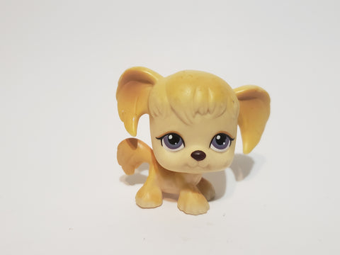 LIKE NEW Littlest Pet Shop Dog Baby Cocker Spaniel 291 w/ Brown Eyelids and Dull Purple Eyes Authentic LPS DEC15J