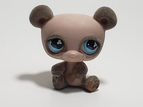 Littlest Pet Shop Panda Bear Fuzzy Flocked Brown Tan 645 Authentic Lps Comes As Shown DEC22J
