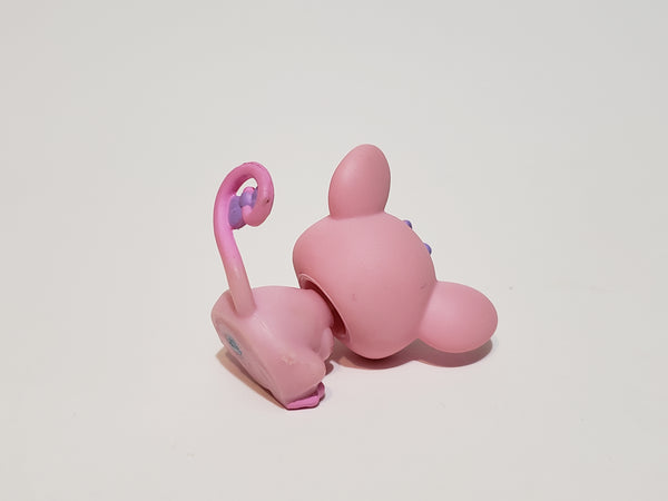 LIKE NEW Littlest Pet Shop 303 Pink Mouse Rat with Light Purple Bows and Green Eyes Authentic Lps  AUG16K