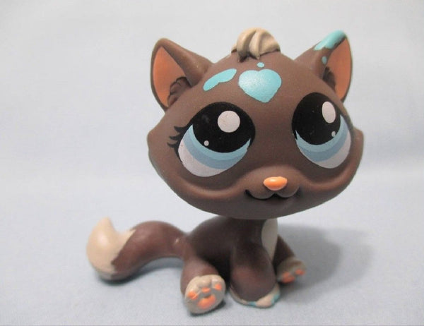 Littlest Pet Shop 815 Messiest Gray Tabby Cat Kitten Blue Eyes Authentic Jul23npo36