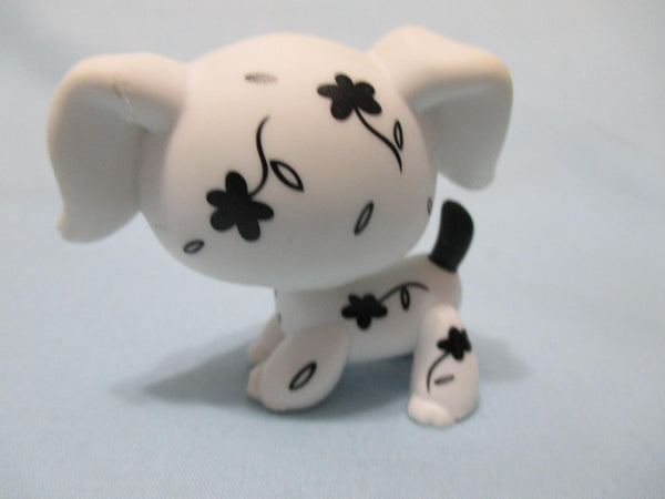 Littlest Pet Shop 469 Rare Black and White Flower Dalmatian Puppy Dog Authentic Dec17ni