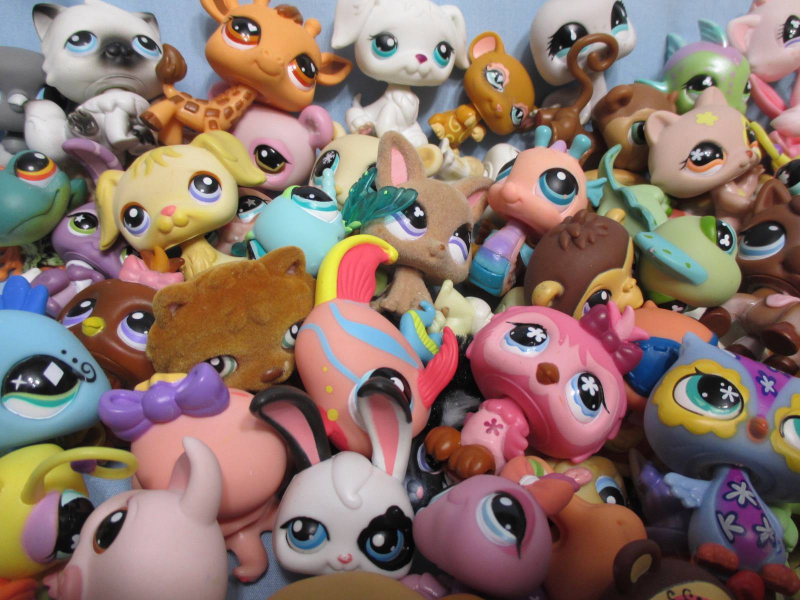 Littlest Pet Shop Lot 12 Pcs Random Figures Animals with 1 Dog Cat ...