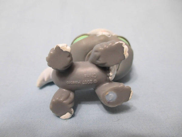 LIKE NEW Littlest Pet Shop LPS White Grey Long Hair Angora Cat No Number Authentic Lps FEB14J