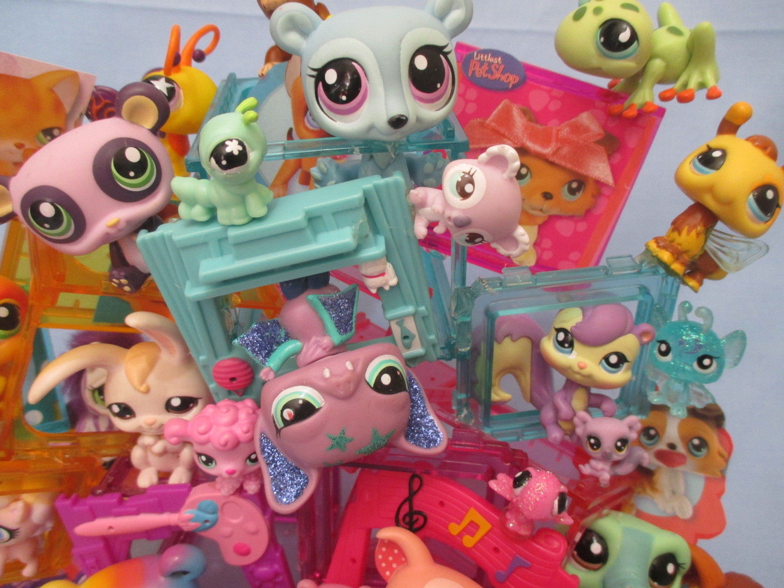 Littlest Pet Shop Lot 7 Pcs Surprise Random Figures w Babies Authentic Lps