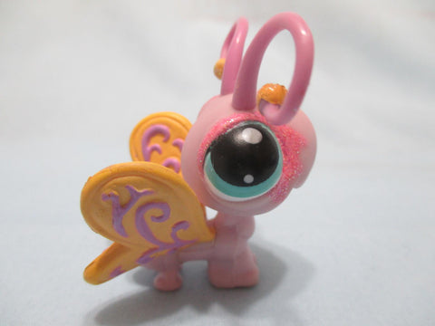 LIKE NEW Littlest Pet Shop 397 Purple Butterfly with Sparkles Glitter 2007 Rare Feb25ni