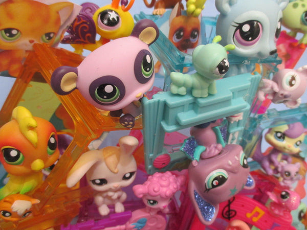 Littlest Pet Shop Lot 7 Pcs Surprise Random Figures w Babies Authentic Lps