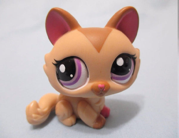 LIKE NEW Littlest Pet Shop Cat Crouching Beige Tan 1584 Authentic Lps DEC08J