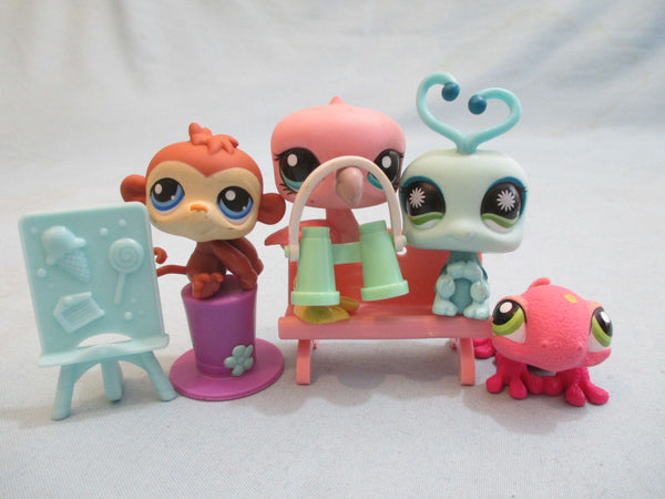 Littlest Pet Shop Lot 8 RANDOM (4 Pets + 4 Accessories) 100% Authentic SEE VIDEO