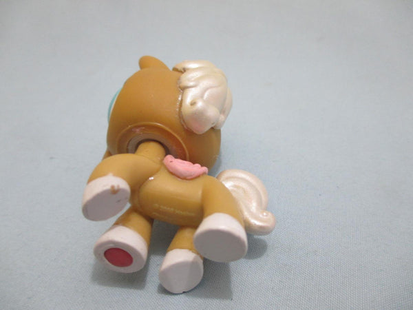 Littlest Pet Shop Tan Brown Blue Eyes Pink Saddle Pony Horse 124 Authentic JAN27J