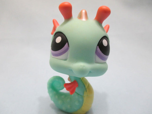 LIKE NEW Littlest Pet Shop Green Seahorse 348 Authentic AUG16K