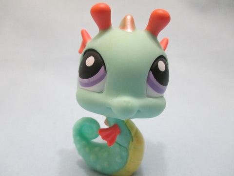 LIKE NEW Littlest Pet Shop Green Seahorse 348 Authentic AUG16K