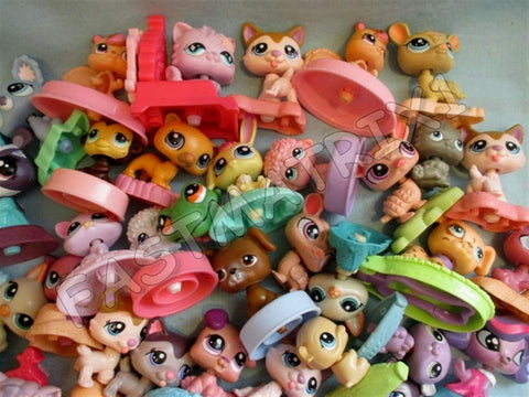 Littlest Pet Shop LPS Lot 10 RANDOM McDonalds Pets Dogs Cats SURPRISE!