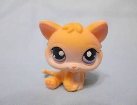 Littlest Pet Shop 114 Yellow Orange Baby Kitten Cat Authentic Lps Minor Wear Jan30na