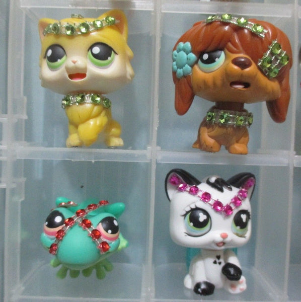 Littlest Pet Shop Lot of 3 Magic Motion Random Pets Cat Dog Authentic Hasbro Lps
