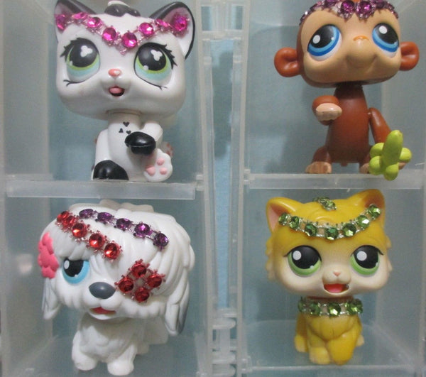 Littlest Pet Shop Lot of 3 Magic Motion Random Pets Cat Dog Authentic Hasbro Lps