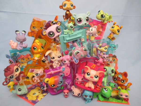 Littlest Pet Shop Lot 7 Pcs Surprise Random Figures w Babies Authentic Lps
