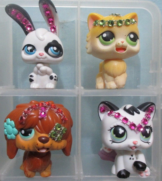 Littlest Pet Shop Lot of 3 Magic Motion Random Pets Cat Dog Authentic Hasbro Lps