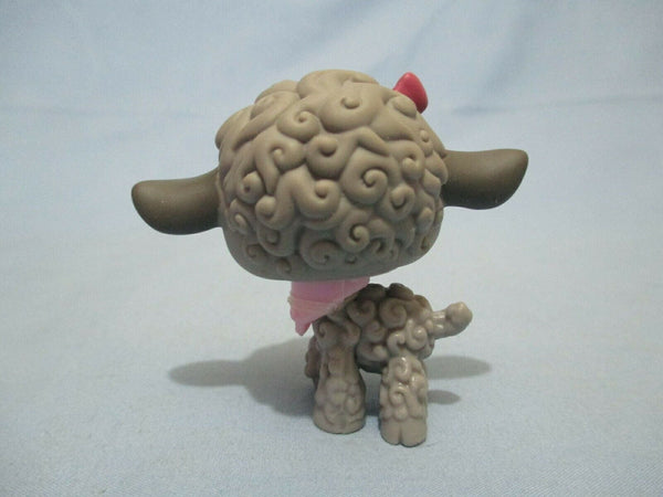 LIKE NEW Littlest Pet Shop Lamb Sheep 477 with Original Pink Collar Accessory Lps Authentic Nov30npoHG