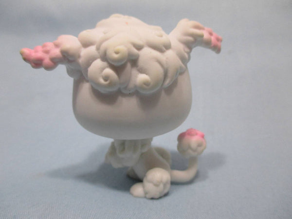 Littlest Pet Shop 101 White Pink French Poodle Dog Pink Eyes Authentic MAR10J