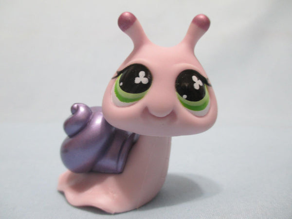 Littlest Pet Shop LPS Lavender Purple Snail Green Eyes 628 Authentic Lps Feb12nn