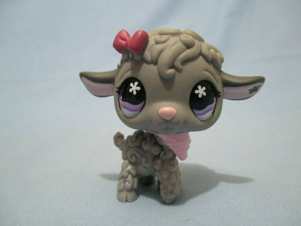 LIKE NEW Littlest Pet Shop Lamb Sheep 477 with Original Pink Collar Accessory Lps Authentic Nov30npoHG