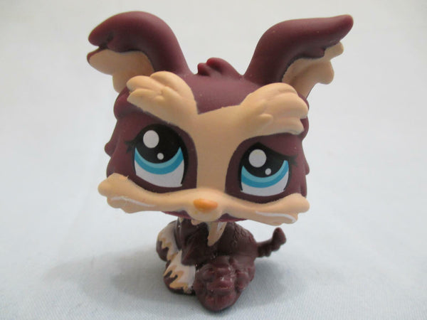 Littlest Pet Shop 1473 Dark Purple Tan Yorkie Puppy Dog Lps Authentic Minor Wear Jan23na