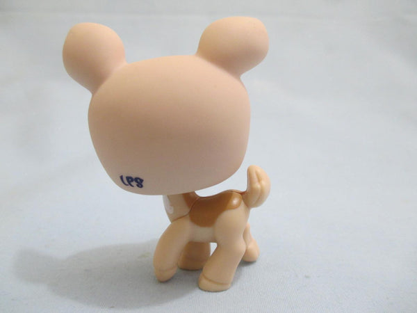 Littlest Pet Shop Rare LPS Tan Fawn Deer 2486  Green Eyes w/ Accessory Authentic Feb5ni
