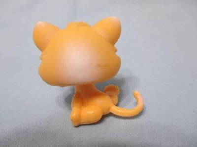 Littlest Pet Shop 114 Yellow Orange Baby Kitten Cat Authentic Lps Minor Wear Jan30na