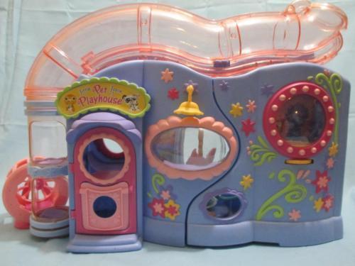 Littlest Pet Shop Lovin Playset Playhouse 2004 Purple Hamster Wheel Authentic APR19J