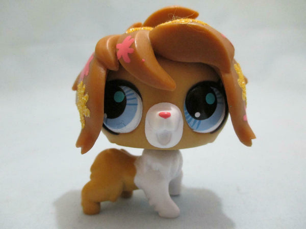 Littlest Pet Shop Sparkle Glitter Sheep Flower Dog 3124 Authentic Lps Feb23ni