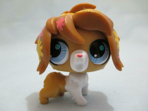 Littlest Pet Shop Sparkle Glitter Sheep Flower Dog 3124 Authentic Lps Feb23ni