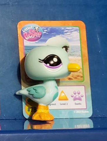 LIKE NEW Littlest Pet Shop Gen 7 G7 Seagull 78 With Card Coin And Accessory  Authentic LPS Dec4ni