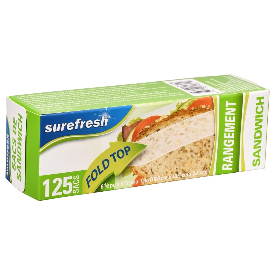 Sure Fresh Fold-Top Sandwich Bags, 125-ct. Boxes Wow NOT Littlest Pet 