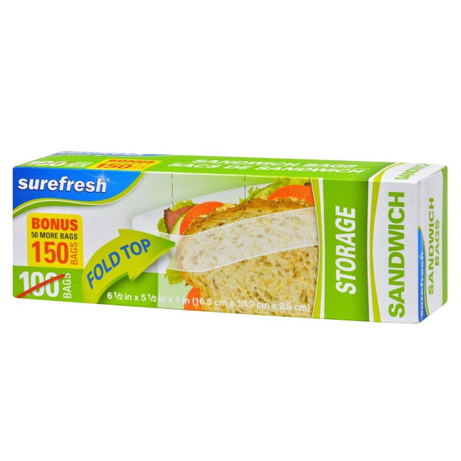 Sure Fresh Fold-Top Sandwich Bags, 125-ct. Boxes Wow NOT Littlest Pet 