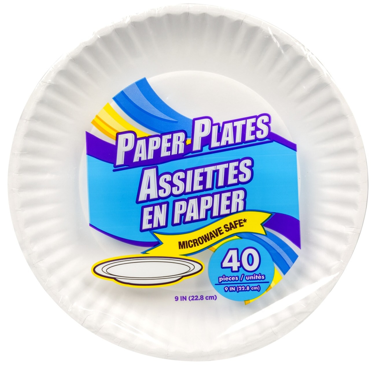 9-in. White Paper Plates, 40-ct. Packs NOT Littlest Pet Shop 