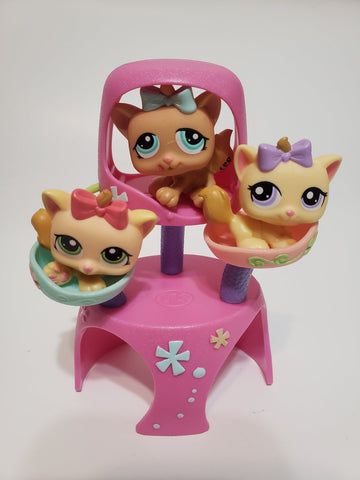 LIKE NEW Littlest Pet Shop LPS Petriplets Triplets Kitten Cat Lot Set 1335 1336 1337 Set Authentic Nov30npoHG