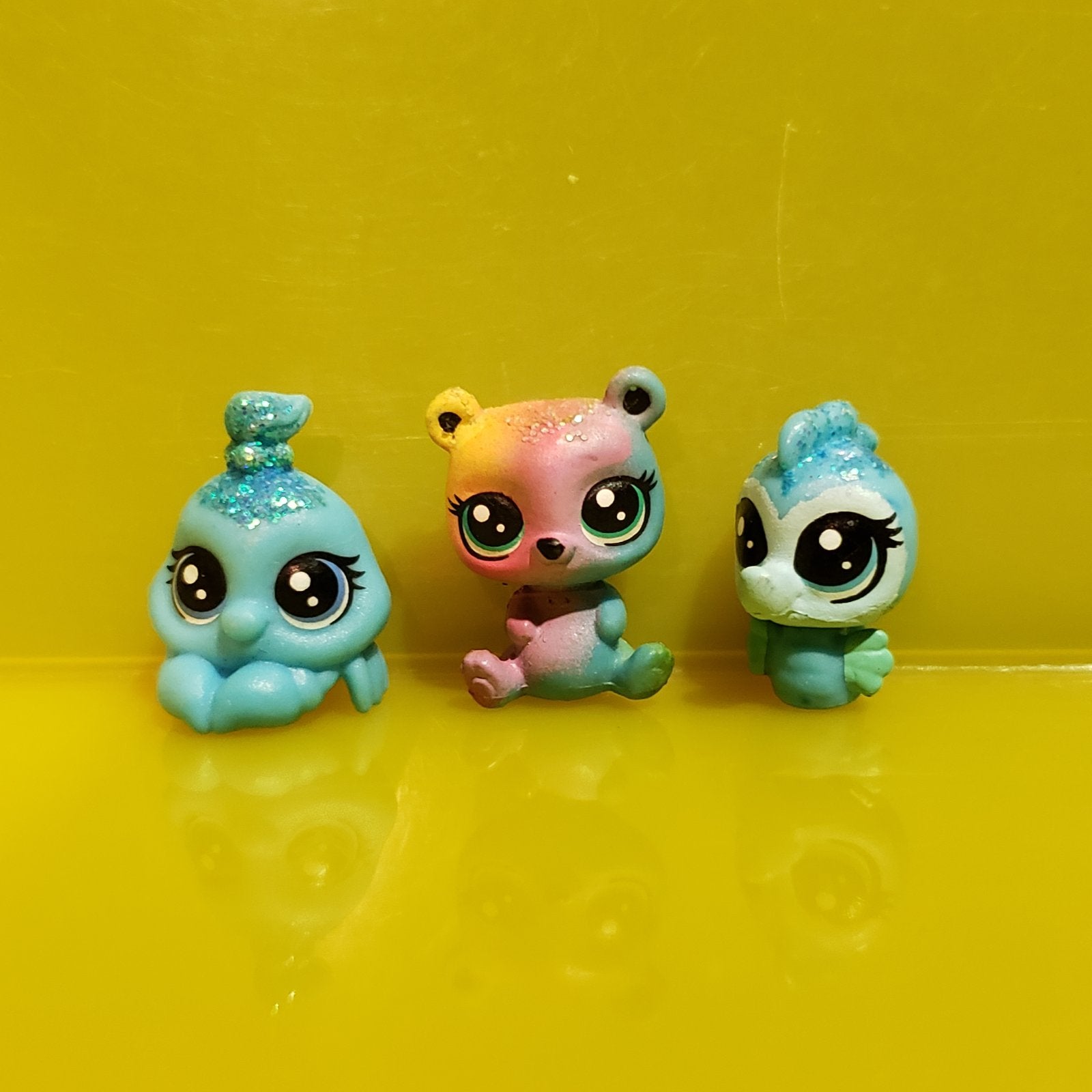 Littlest Pet Shop Lot of 3 Teeniest Tiniest Rainbow & Sparkle Pets ...