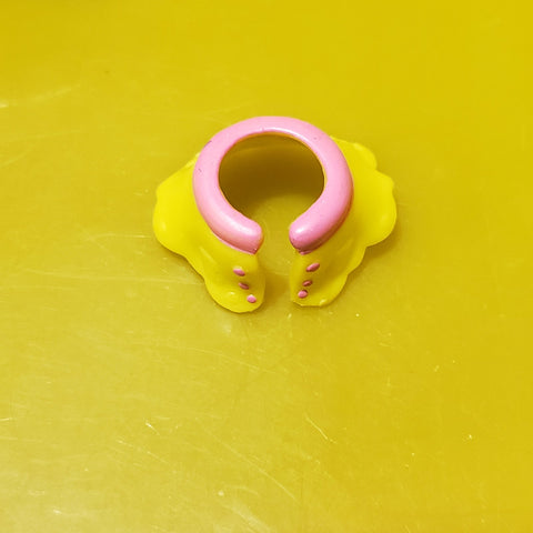 Littlest Pet Shop Rare Yellow Pink Skirt Authentic LPS Nov12ni