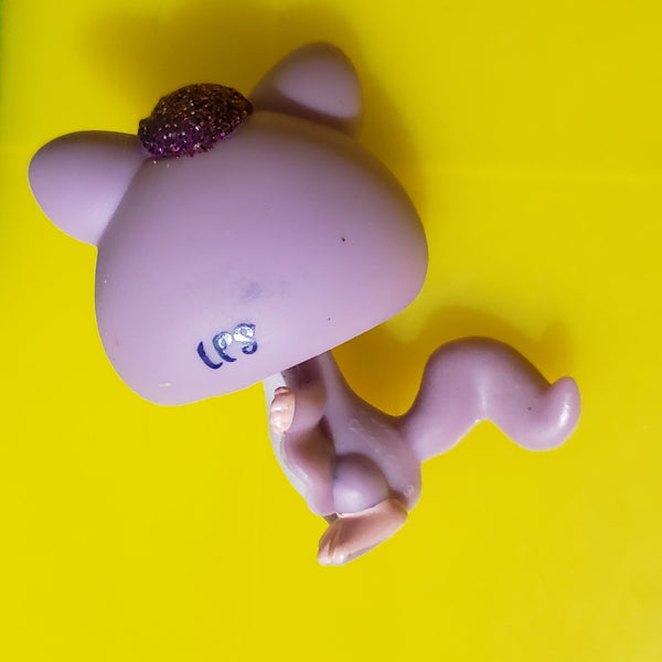 Littlest Pet Shop 2385 Purple Glitter Sparkle Sugar Glider Bat Green Eyes Lps AIK Minor Wear Dec16ni