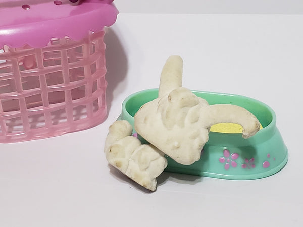 Littlest Pet Shop 515 Angora White Rabbit Bunny w/ Carrier Habitat Accessory Authentic Blemished JAN13NTW