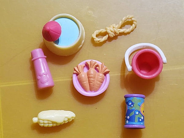 Littlest Pet Shop Lot 7 Food Carrot Corn Accessories Set Authentic LPS Jan15ni
