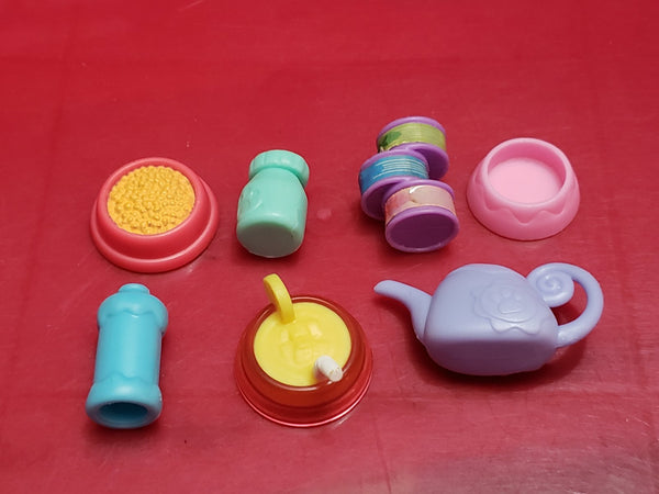 Littlest Pet Shop Lot 7 Food Drink Accessories Set Authentic LPS Jan18ni