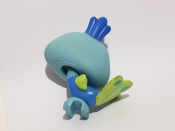 Littlest Pet Shop Peacock Bird Blue and Mint Green with Diamond Eyes 463 Authentic Lps Minor Wear Jan19ni