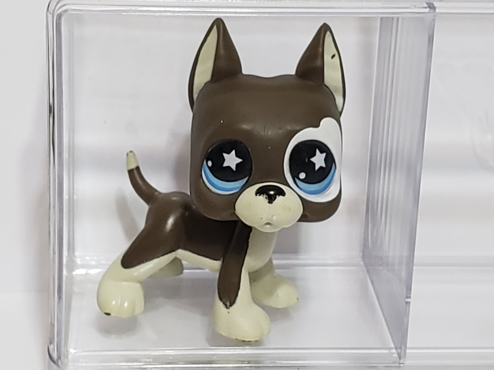 Littlest Pet Shop G7 Dog Great Dane 170 Blue Star Eyes Authentic