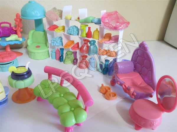 Littlest Pet Shop LPS LOT 8 Random Pcs Accessories Hair Salon Spa for Dogs Cats SEE VIDEO
