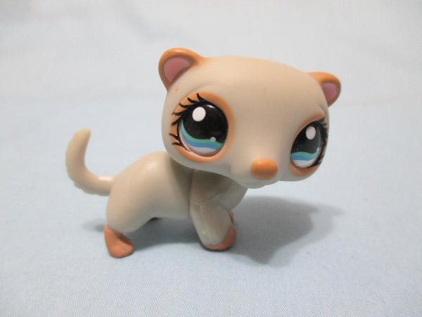 LIKE NEW Littlest Pet Shop Ferret Grey Weasel Green Eyes 1172 Authentic LPS AIK Nov30npoHG